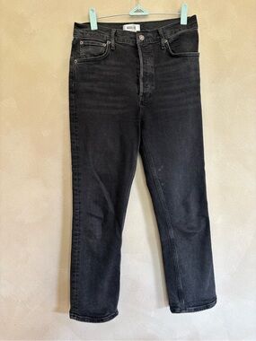 Agolde Riley Crop black jeans